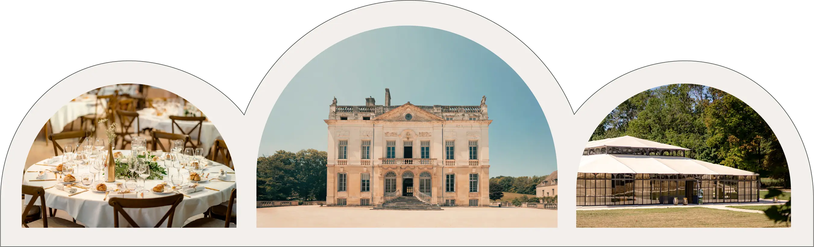 Présentation du Domaine de Vantoux — silhouette de 3 arches